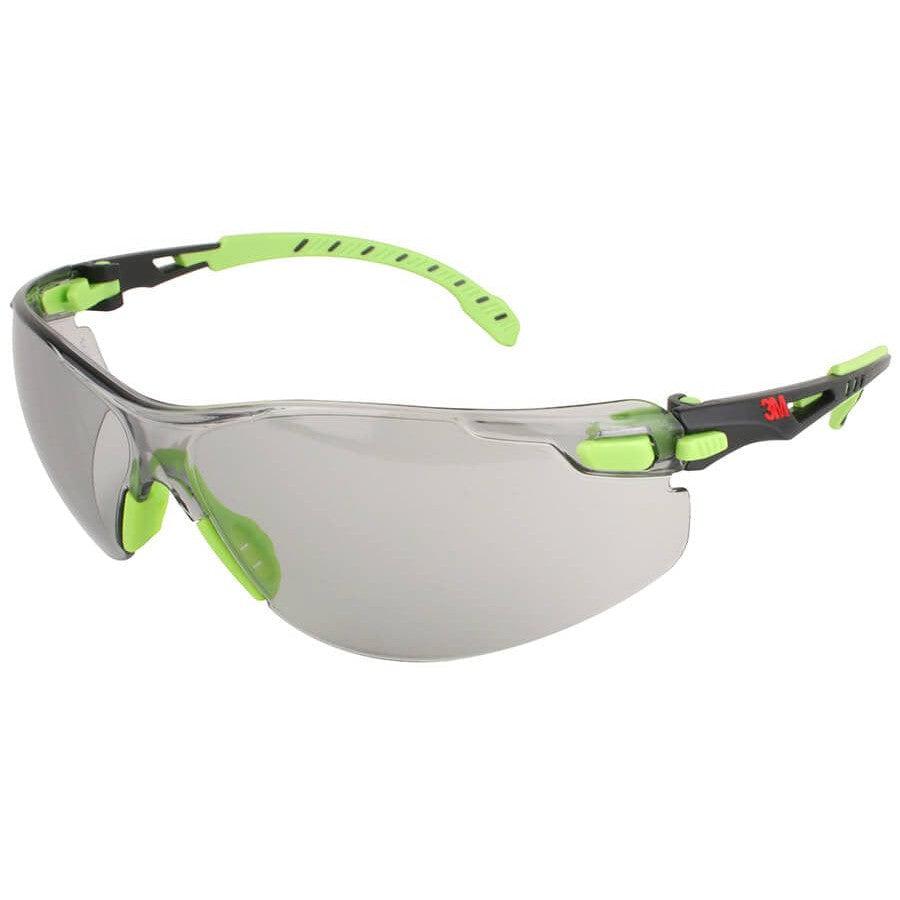 3M Solus Safety Glasses with Green Temples and Indoor/Outdoor Anti-Fog Lens S1207SGAF