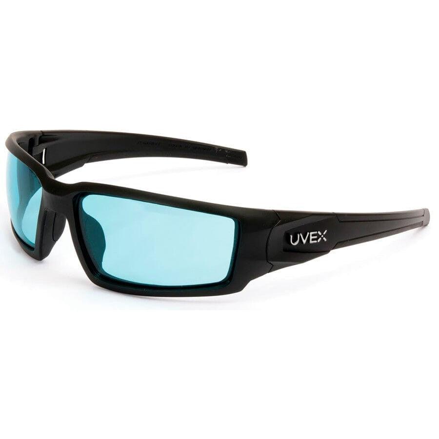 Uvex Hypershock Safety Glasses with Matte Black Frame and SCT Blue Hydroshield Anti-Fog Lens