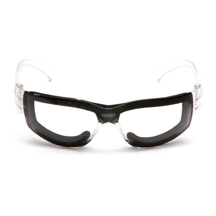 Pyramex Intruder Foam-Padded Safety Glasses with Clear Anti-Fog Lens - Front