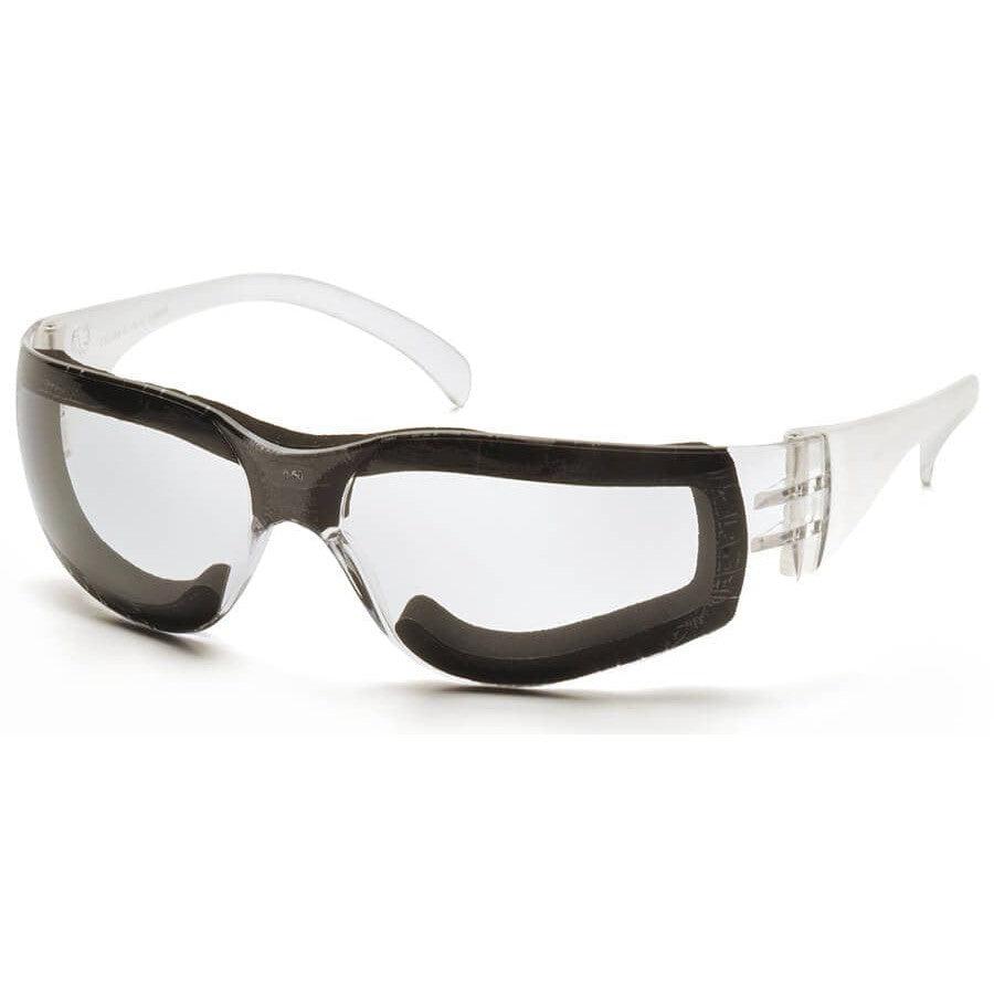 Pyramex Intruder Foam-Padded Safety Glasses with Clear Anti-Fog Lens