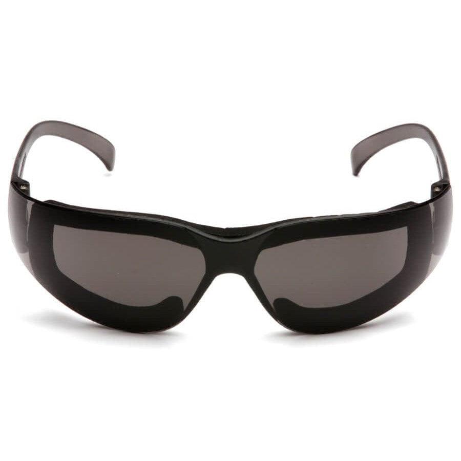 Pyramex Intruder Foam-Padded Safety Glasses with Gray Anti-Fog Lens - Front