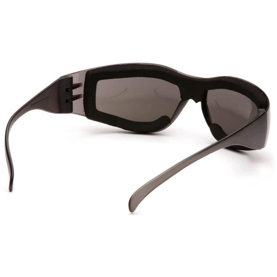 Pyramex Intruder Foam-Padded Safety Glasses with Gray Anti-Fog Lens - Back