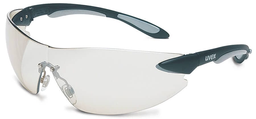 Uvex Ignite Safety Glasses with Black/Silver Frame and Ref-50 Lens