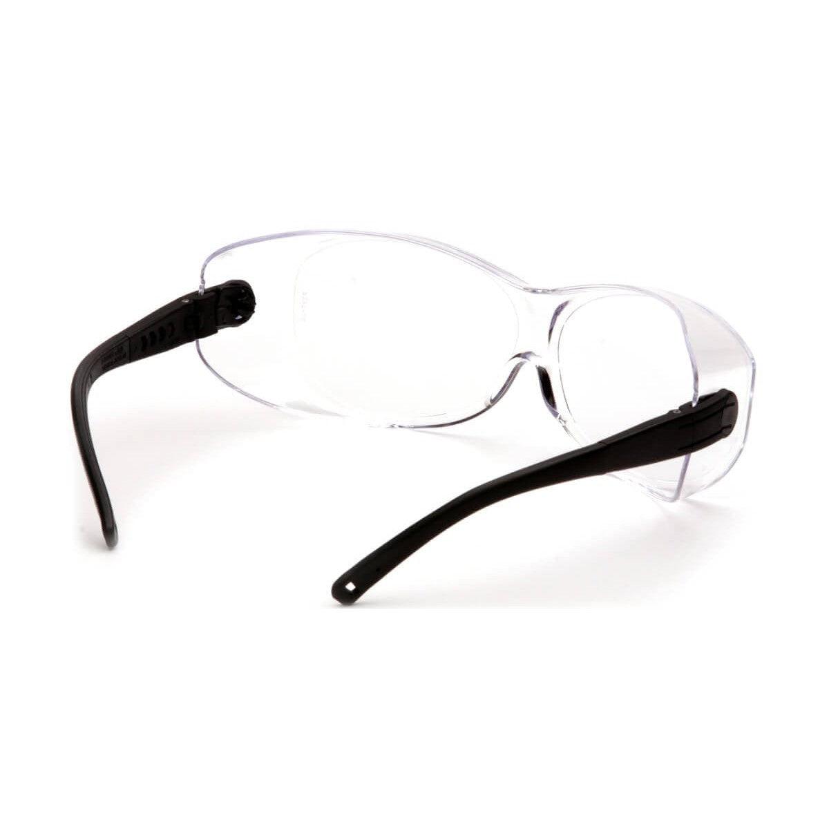 Pyramex OTS XL S7510STJ Over-Prescription Safety Glasses with Large Clear Anti-Fog Lens - Back View