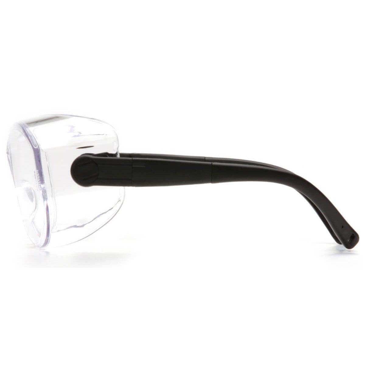 Pyramex OTS XL S7510STJ Over-Prescription Safety Glasses with Large Clear Anti-Fog Lens - Side View