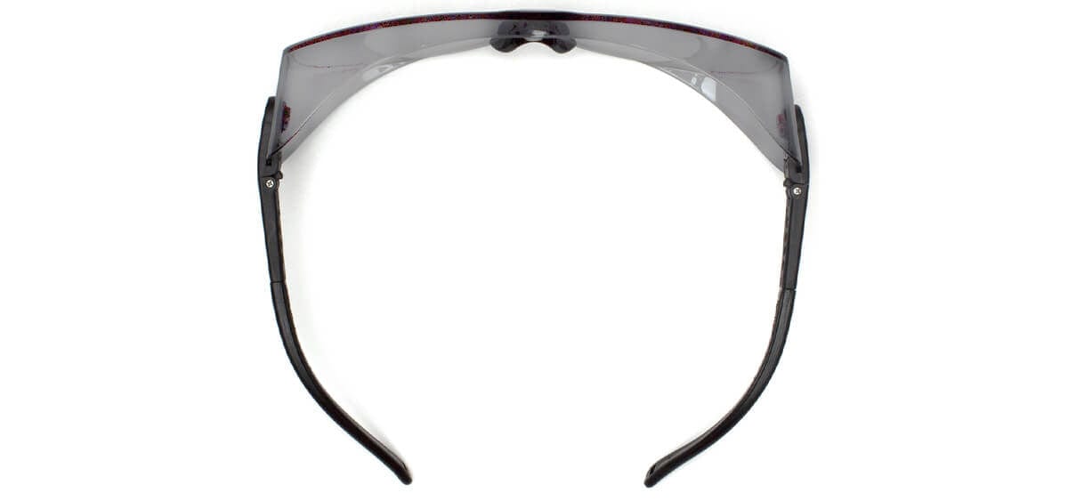 Pyramex OTS XL S7510STJ Over-Prescription Safety Glasses with Large Clear Anti-Fog Lens - Top View
