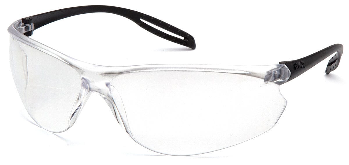 Pyramex Neshoba Safety Glasses with Black Temple and Clear Anti-Fog Lens S9710S