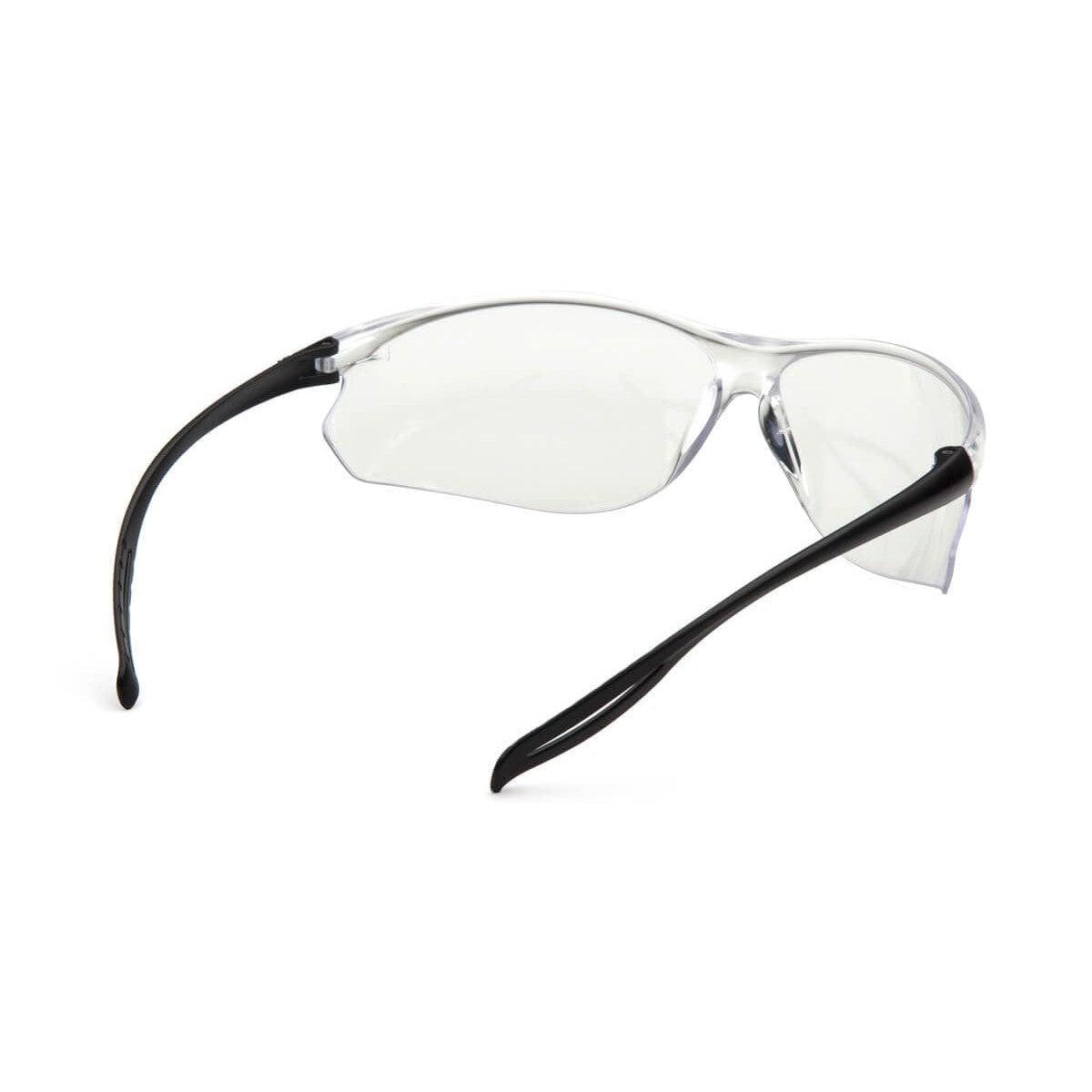 Pyramex Neshoba Safety Glasses with Black Temple and Clear Anti-Fog Lens S9710S - Back View