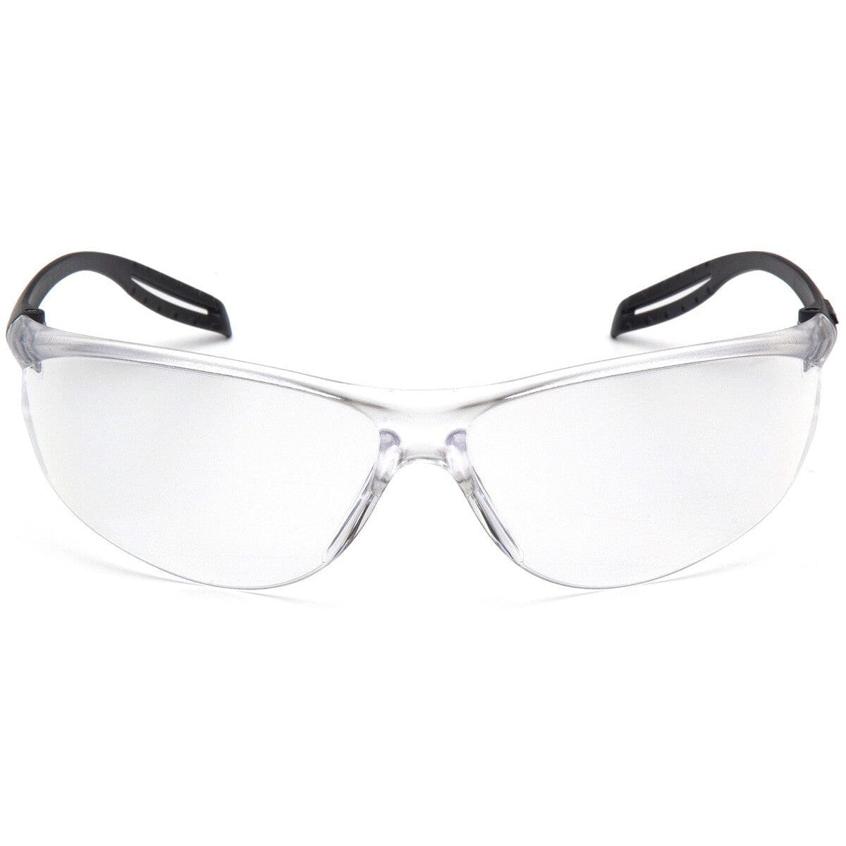 Pyramex Neshoba Safety Glasses with Black Temple and Clear Anti-Fog Lens S9710S - Front View