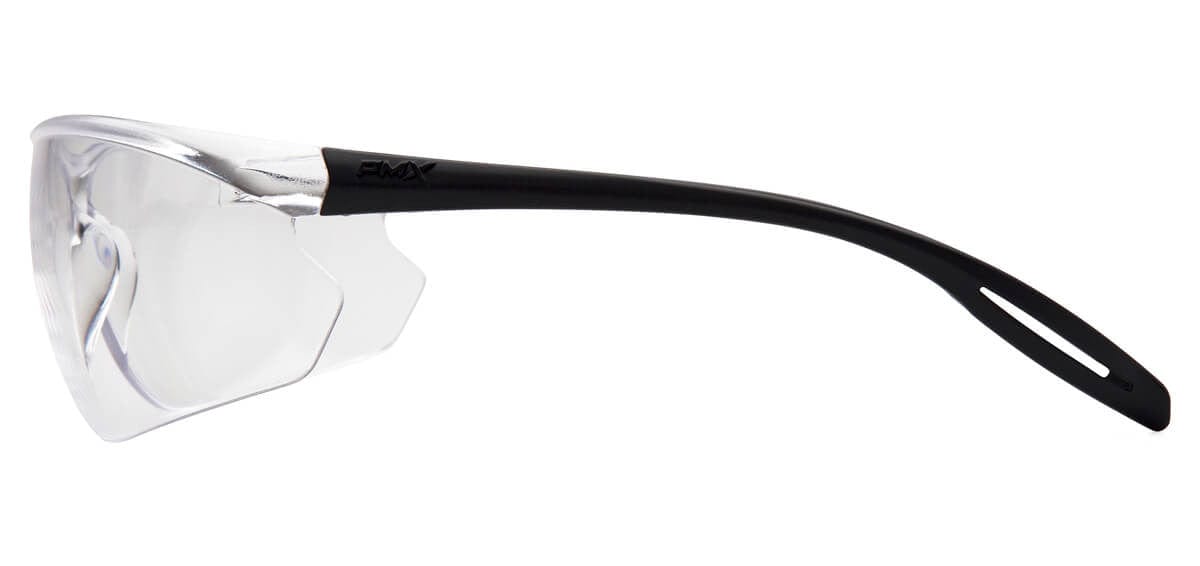 Pyramex Neshoba Safety Glasses with Black Temple and Clear H2MAX Anti-Fog Lens S9710STM - Side View