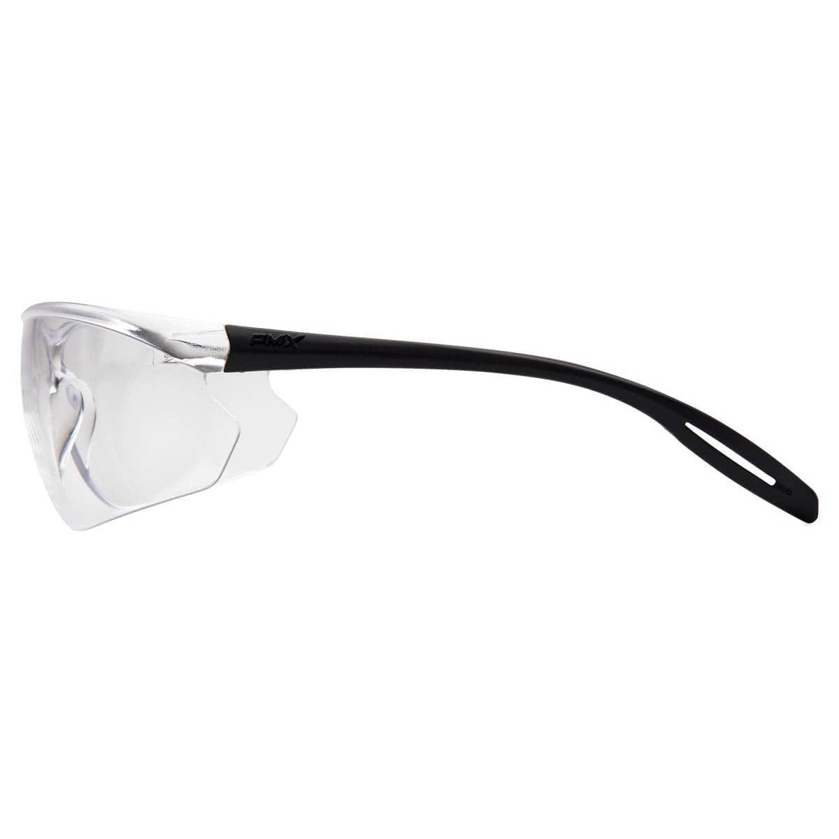 Pyramex Neshoba Safety Glasses with Black Temple and Clear Anti-Fog Lens S9710ST - Side View
