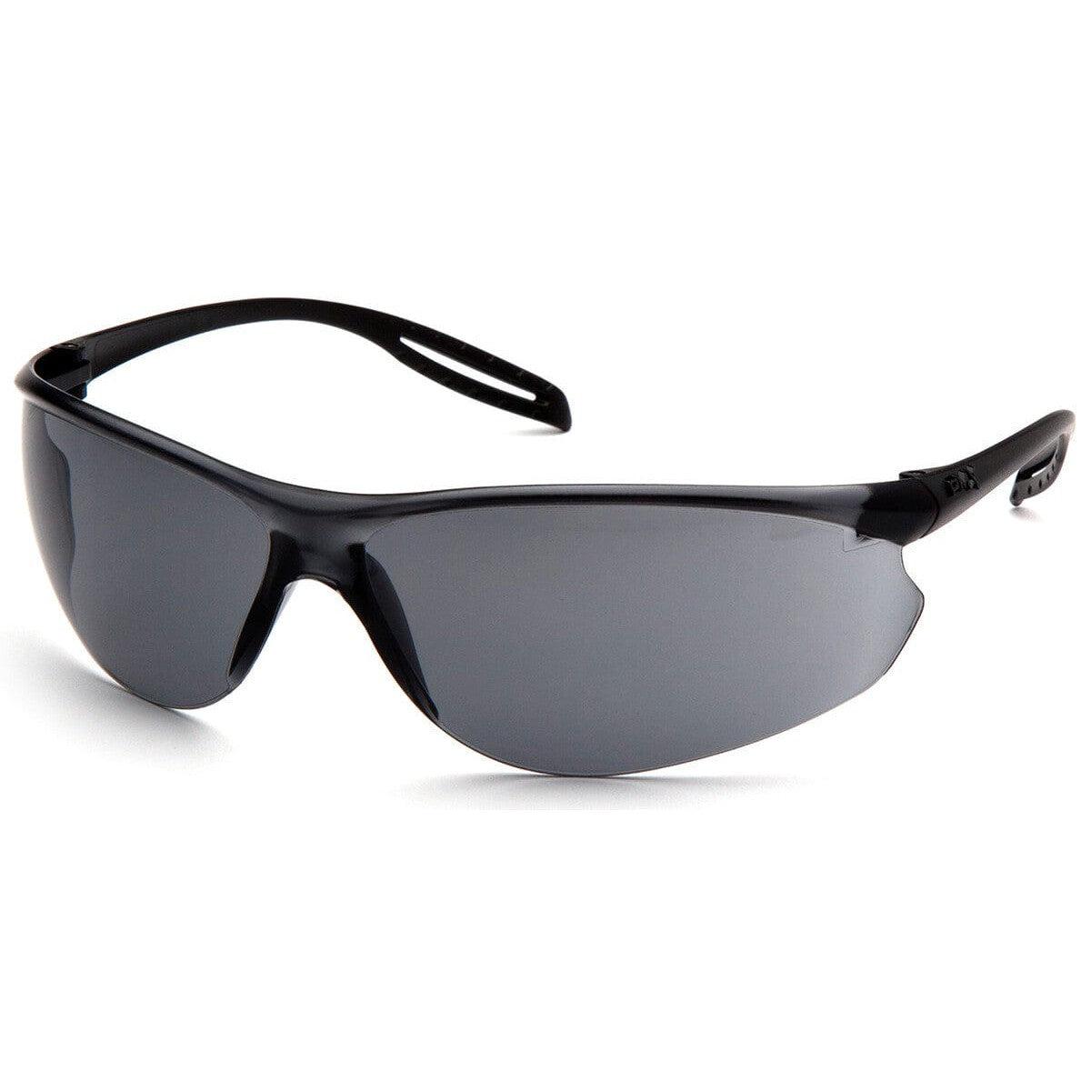 Pyramex Neshoba Safety Glasses with Black Temple and Gray H2MAX Anti-Fog Lens S9720STM