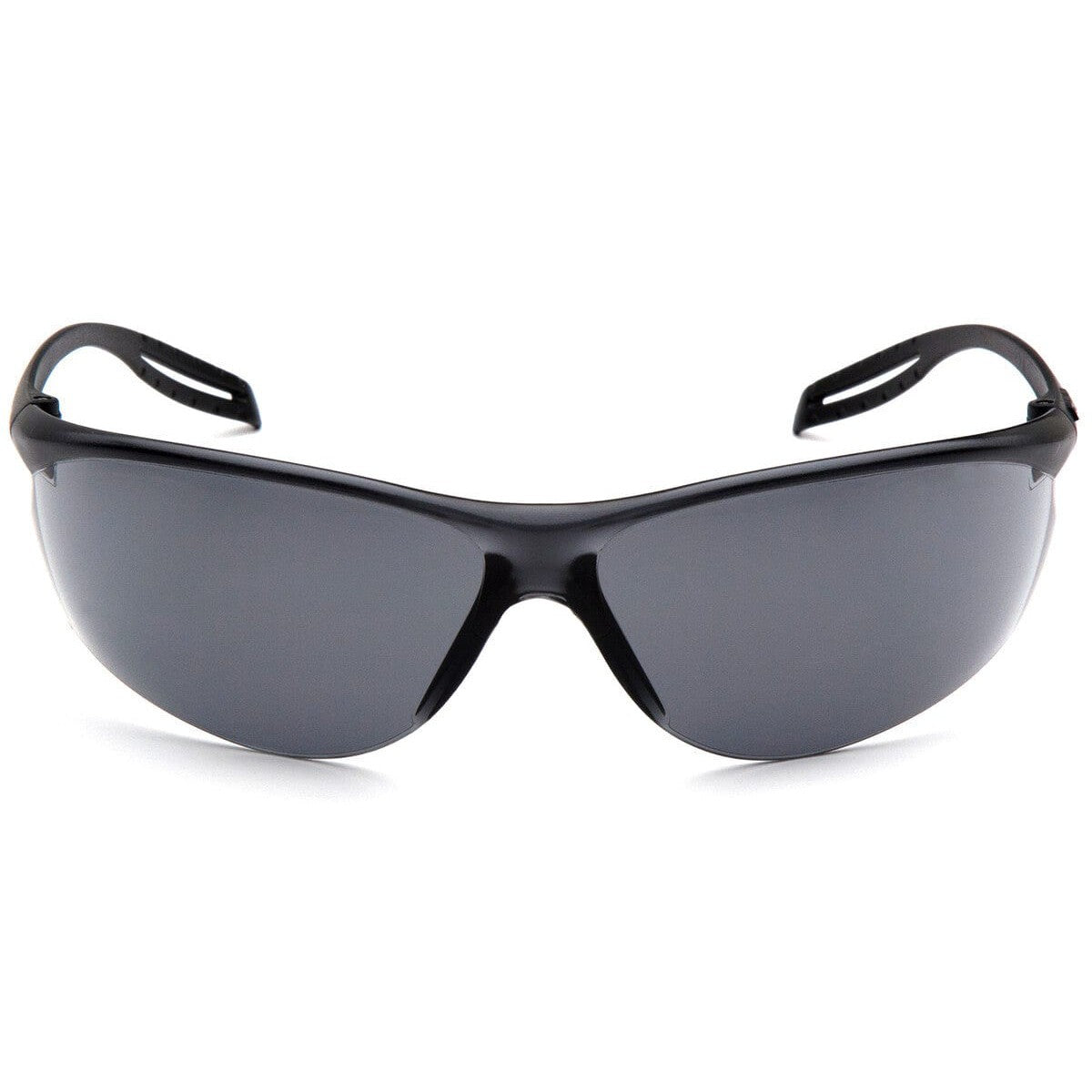 Pyramex Neshoba Safety Glasses with Black Temple and Gray Anti-Fog Lens S9720ST - Front View