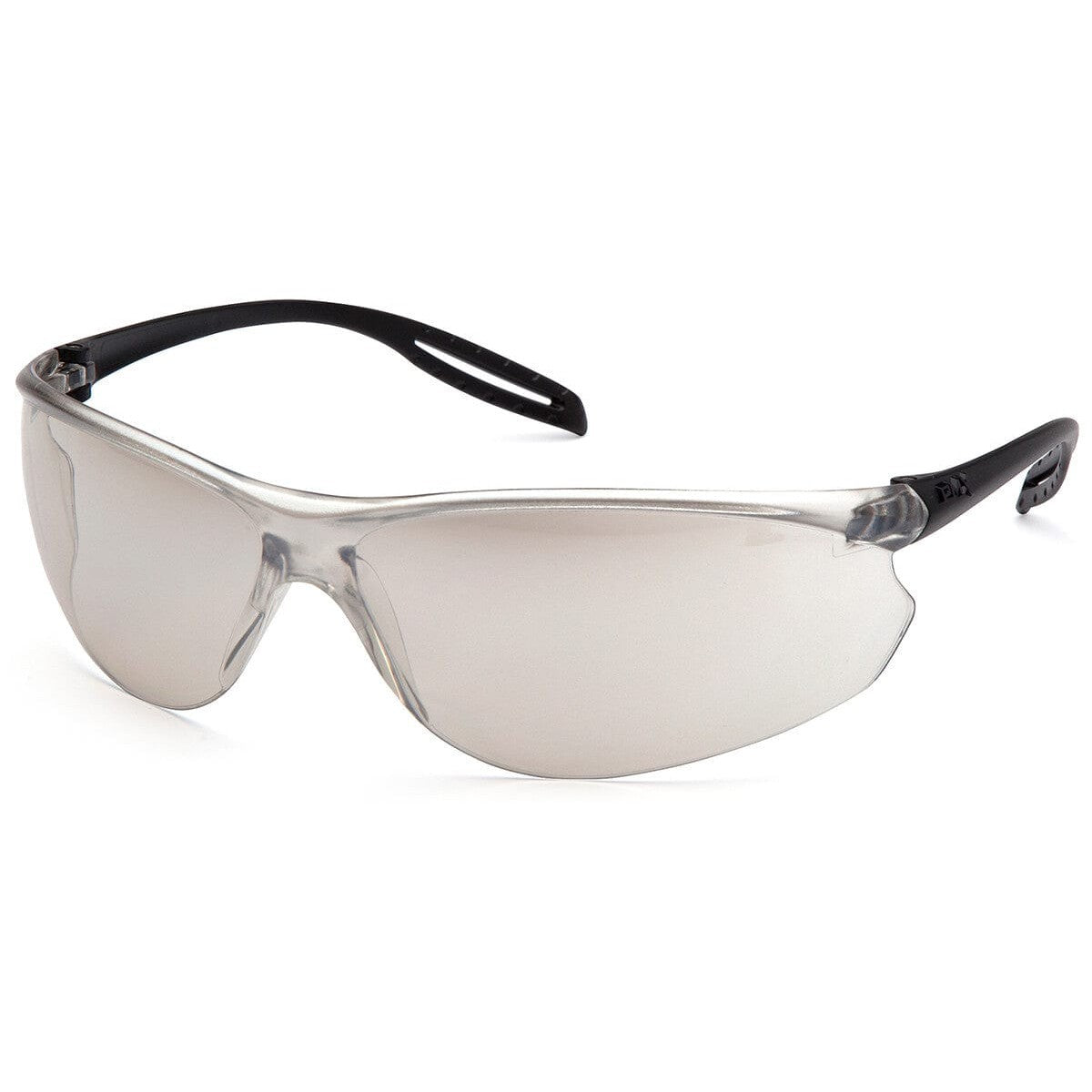 Pyramex Neshoba Safety Glasses with Black Temple and Indoor-Outdoor Mirror Lens S9780S