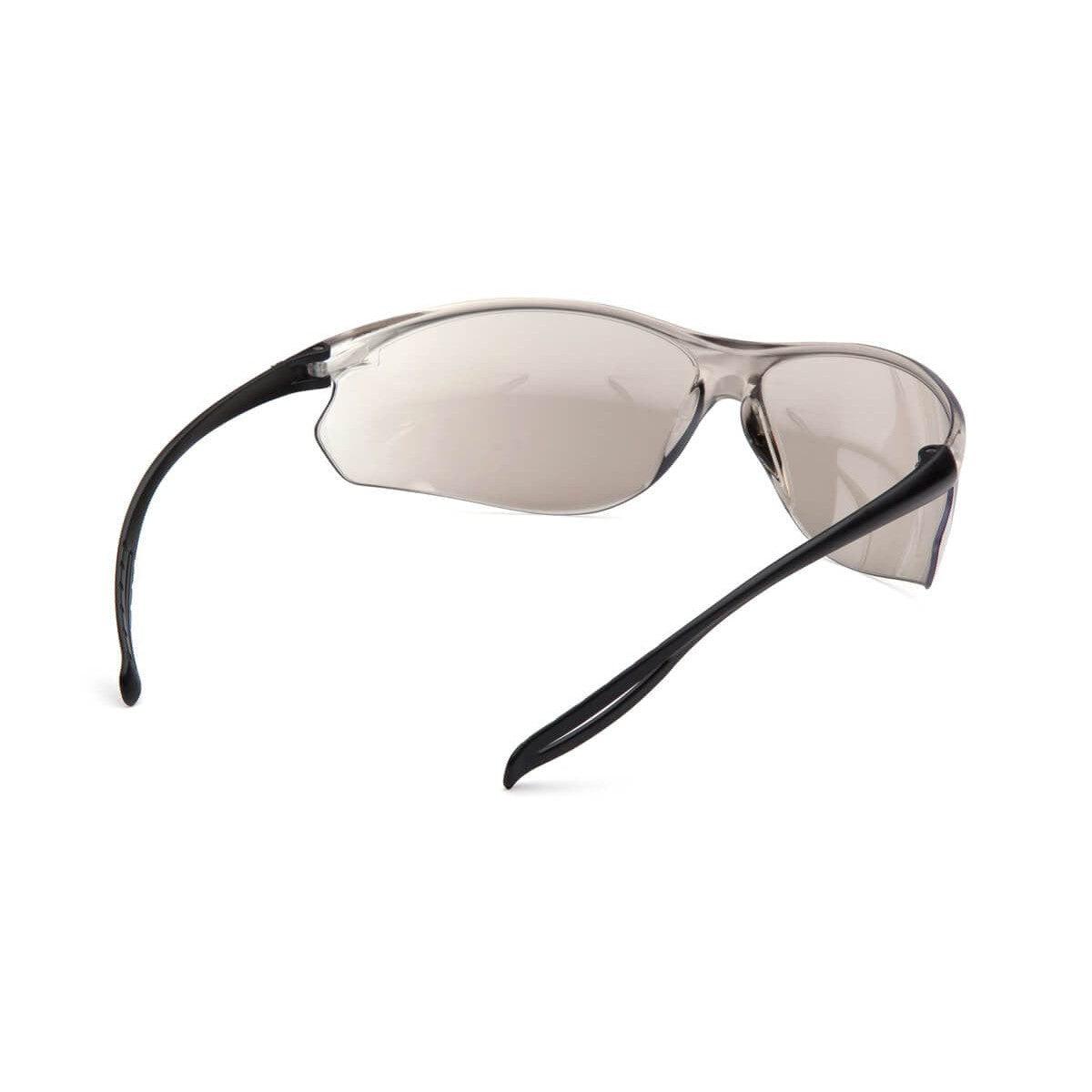 Pyramex Neshoba Safety Glasses with Black Temple and Indoor-Outdoor Mirror Lens S9780S - Back View