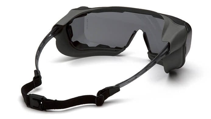Pyramex Cappture S9920STMRG Safety Glasses with Gasket and H2X Gray Anti-Fog Lens - Back