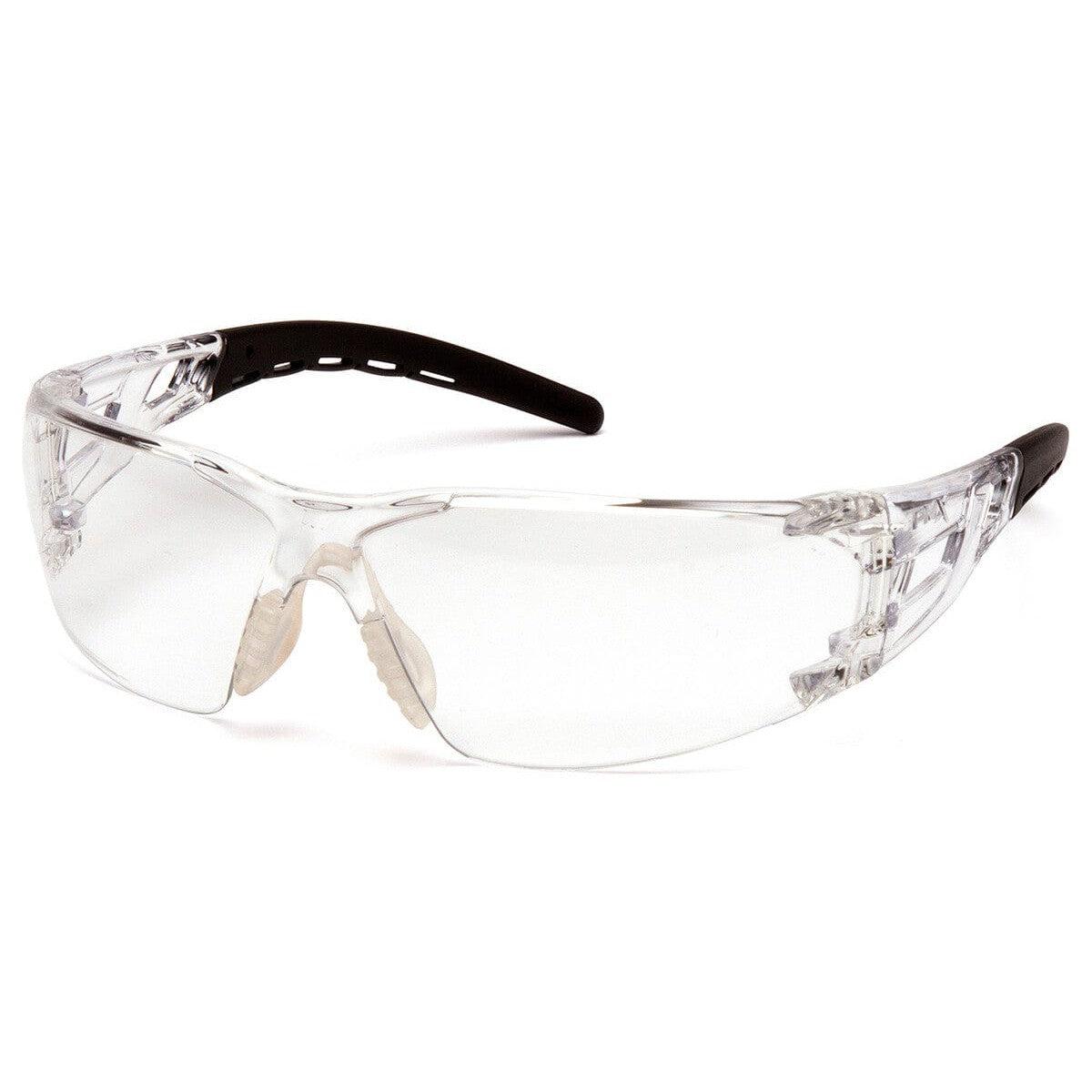 Pyramex Fyxate Safety Glasses with Clear/Black Frame and Clear Anti-Fog Lens SB10210ST