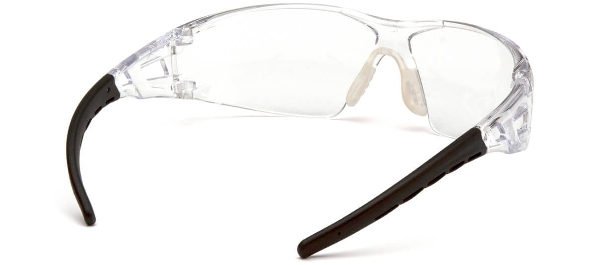 Pyramex Fyxate Safety Glasses with Clear/Black Frame and Clear Lens SB10210S - Back View