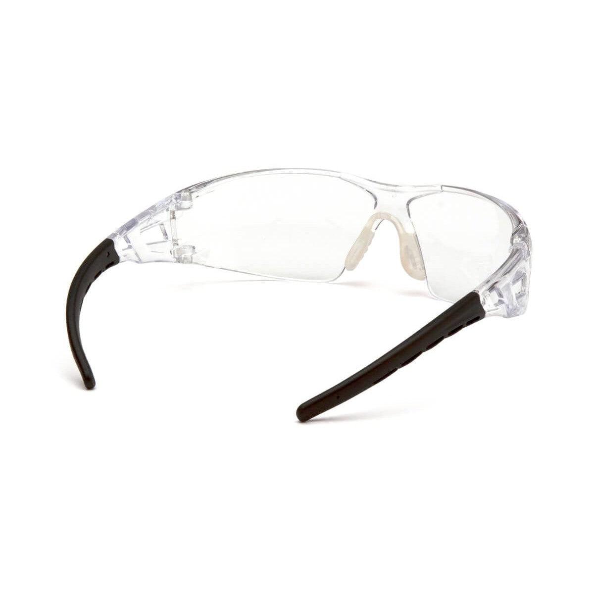 Pyramex Fyxate Safety Glasses with Clear/Black Frame and Clear Lens SB10210S - Back View
