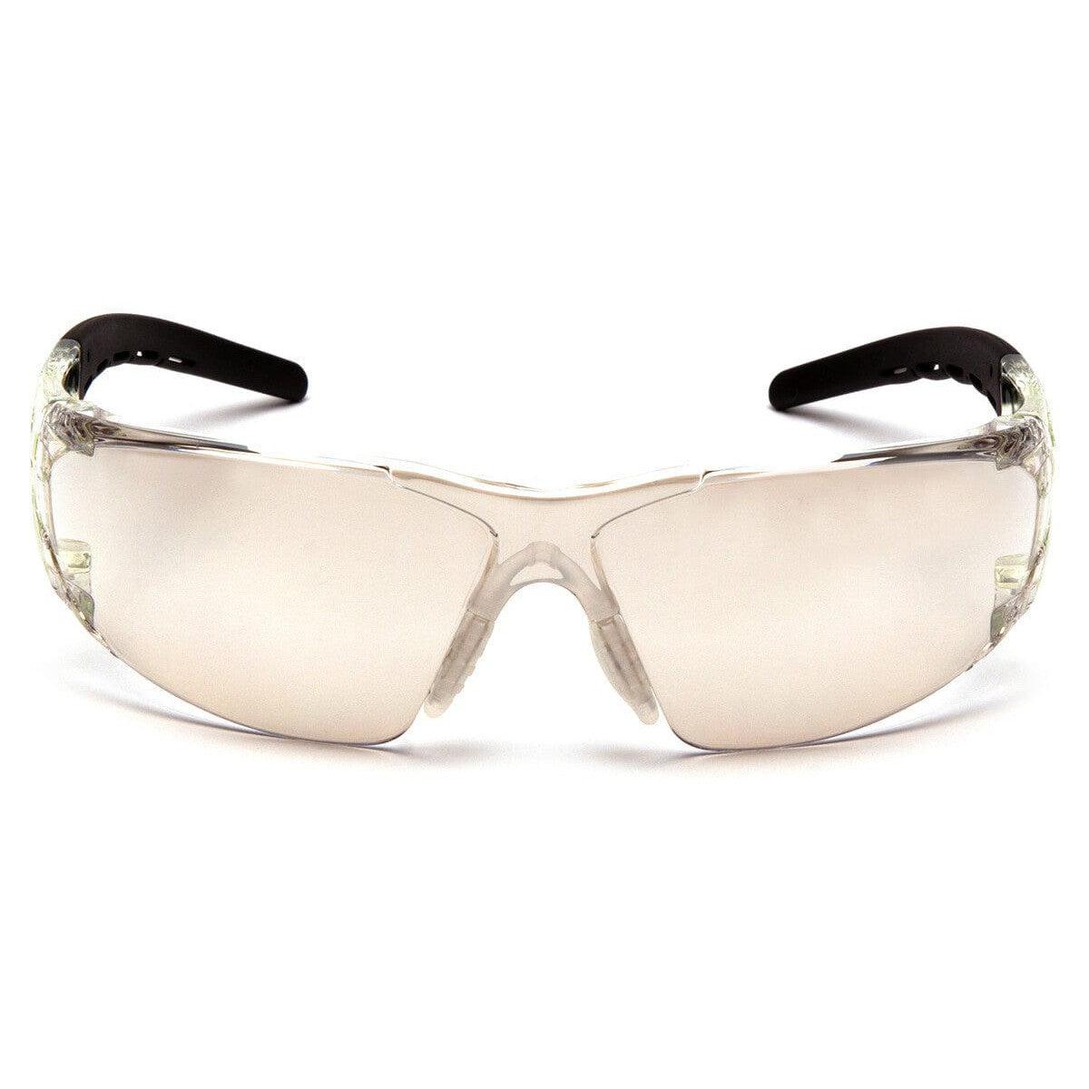 Pyramex Fyxate Safety Glasses with Clear/Black Frame and Indoor-Outdoor Lens SB10280S - Front View