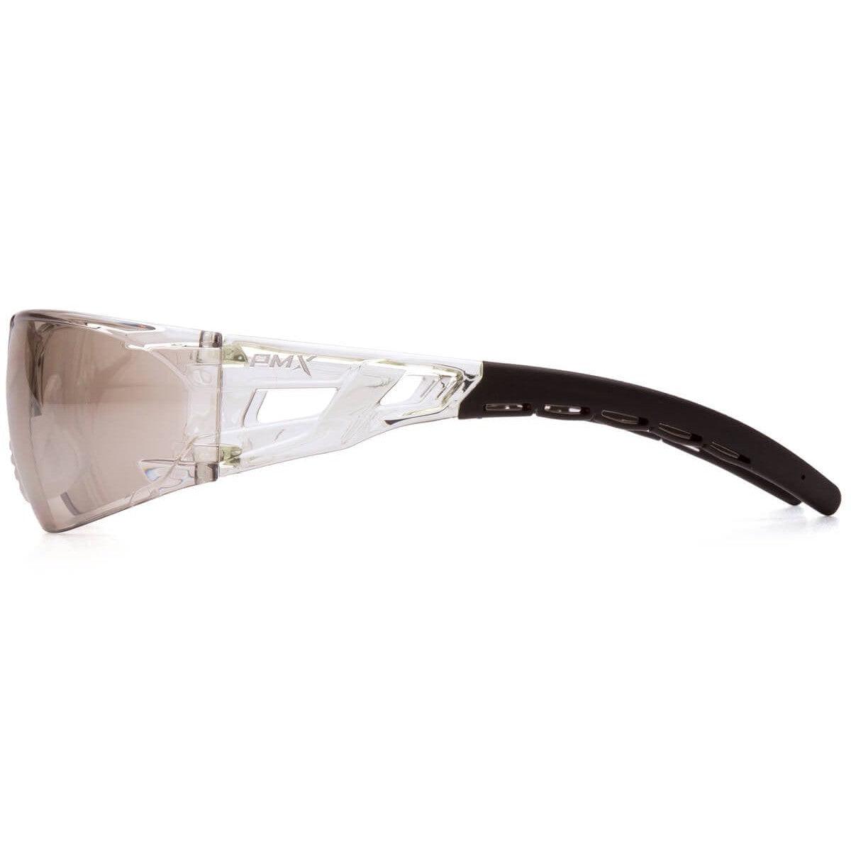 Pyramex Fyxate Safety Glasses with Clear/Black Frame and Indoor-Outdoor Lens SB10280S - Side View