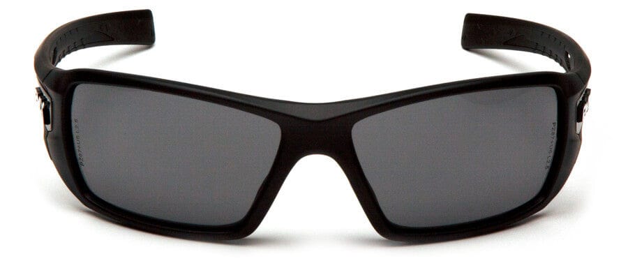 Pyramex Velar Safety Glasses with Black Frame and Gray Lens - Front