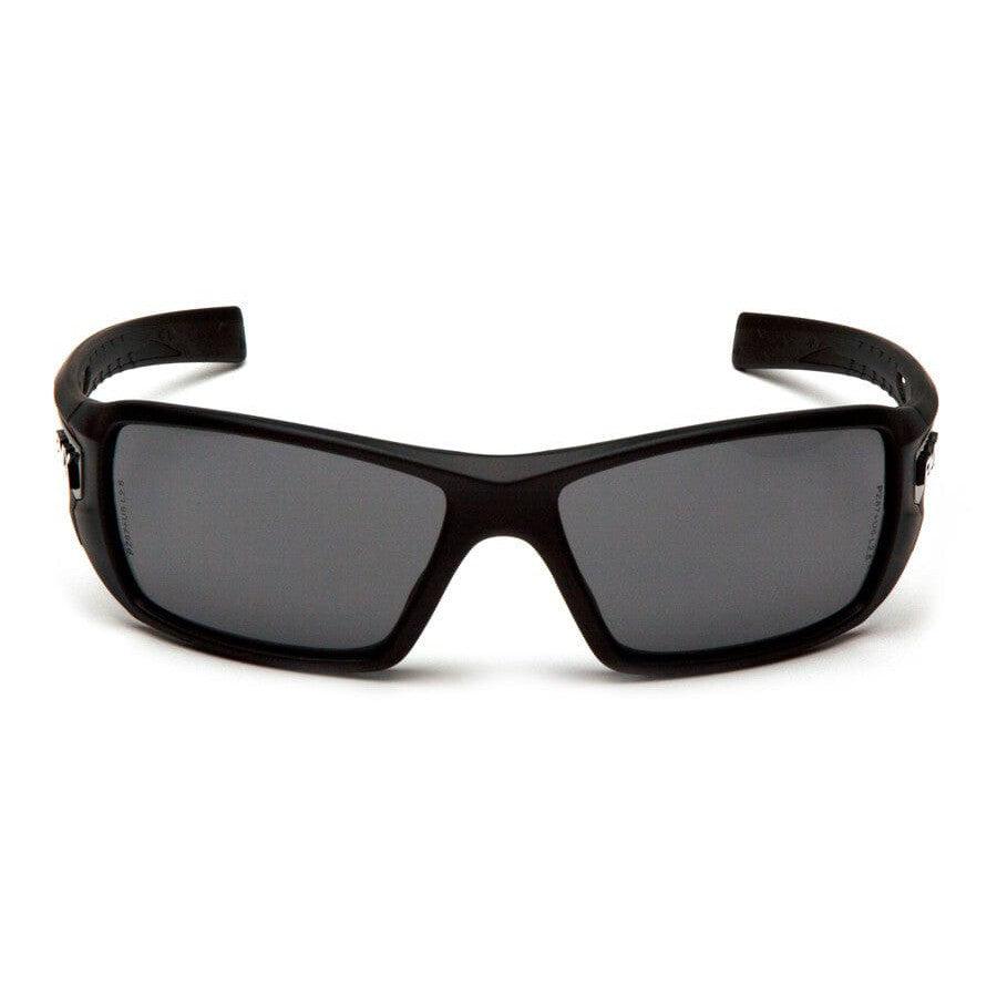 Pyramex Velar Safety Glasses with Black Frame and Gray Lens - Front
