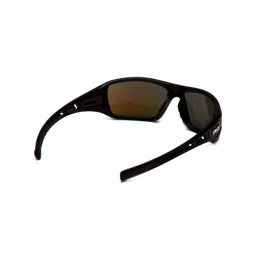 Pyramex Velar Safety Glasses with Black Frame and Ice Blue Mirror Lens - Back