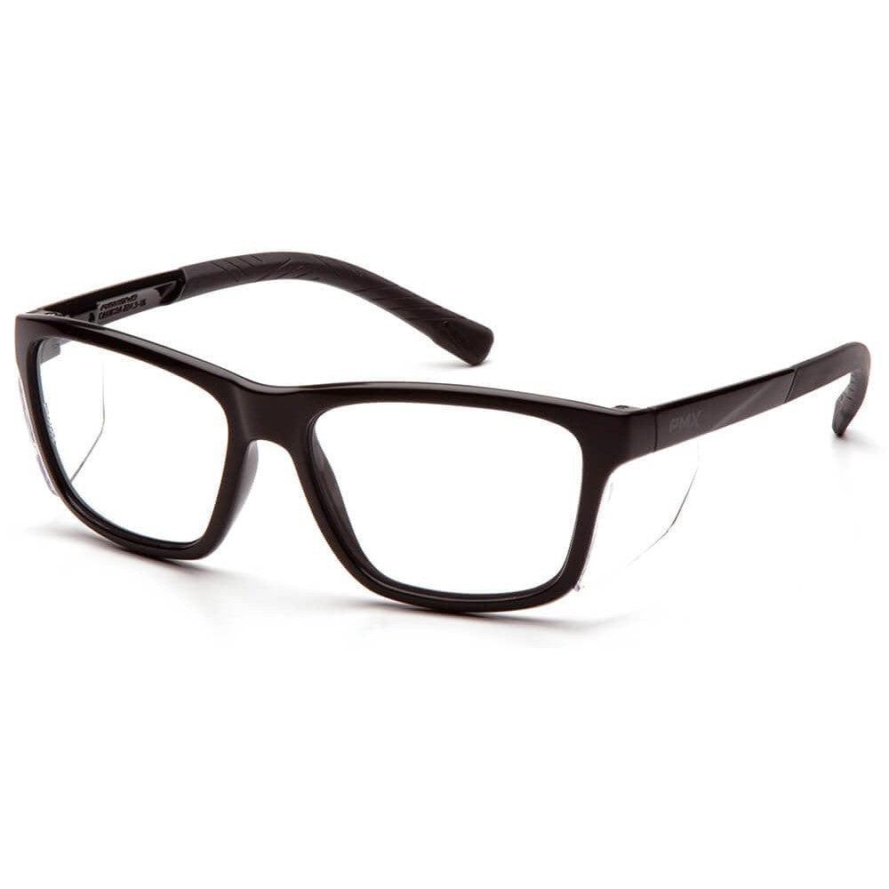 Pyramex Conaire Safety Glasses with Black Frame and Clear Lens SB10710D
