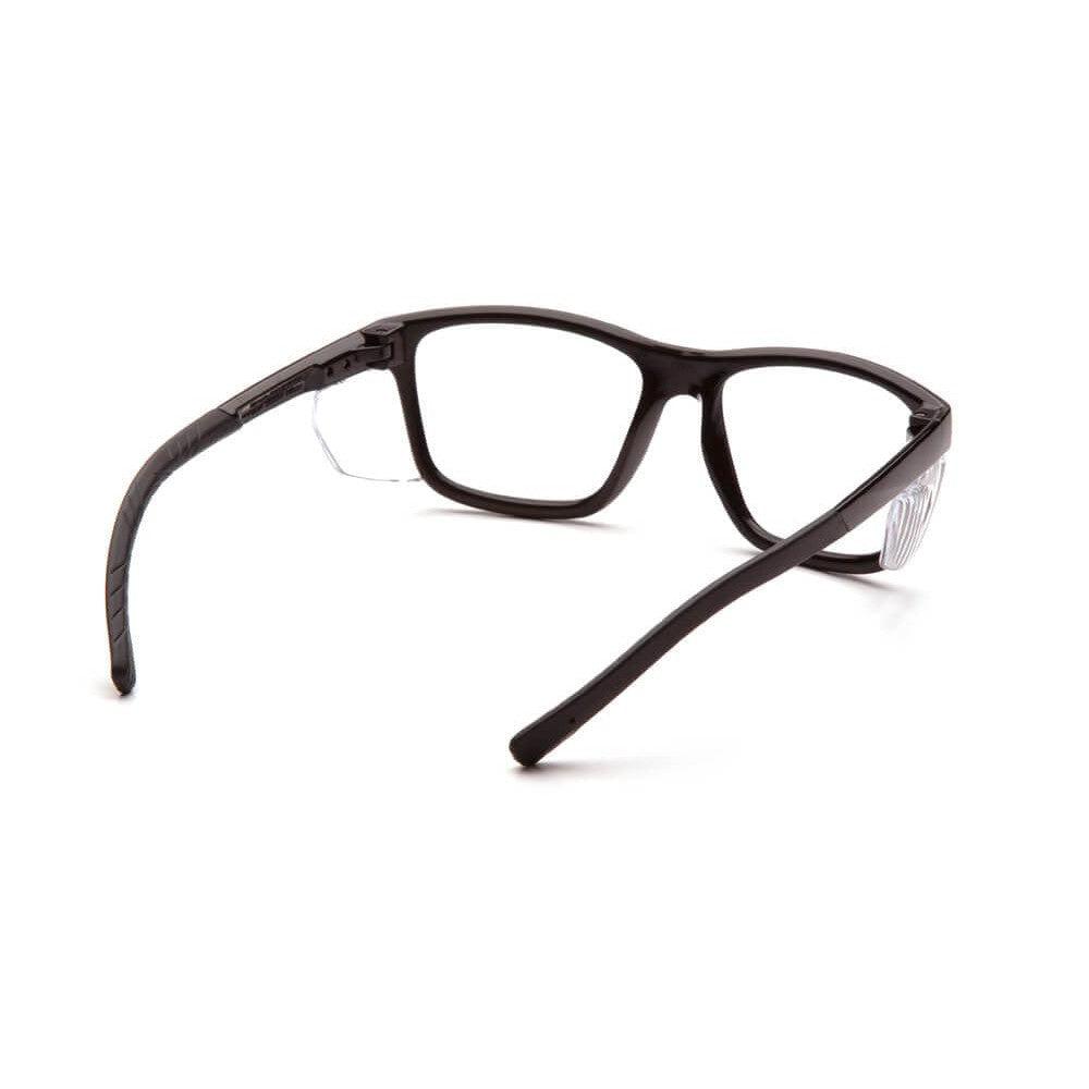 Pyramex Conaire Safety Glasses with Black Frame and Clear Lens - Back