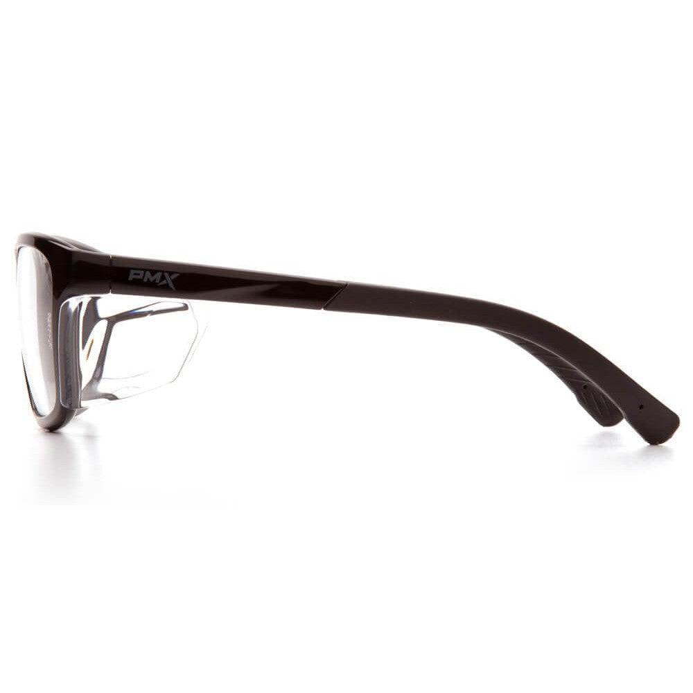 Pyramex Conaire Safety Glasses with Black Frame and Clear Lens - Side