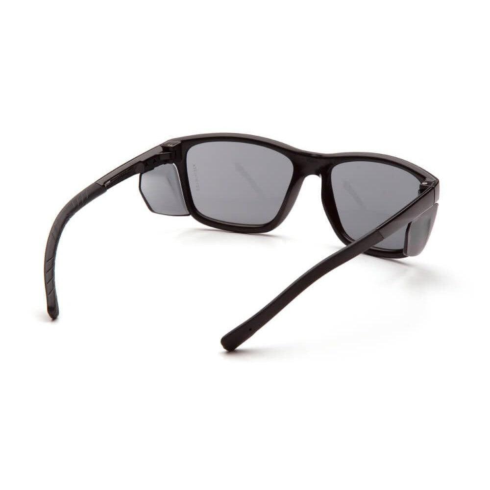 Pyramex Conaire Safety Glasses with Black Frame and Gray Lens - Back