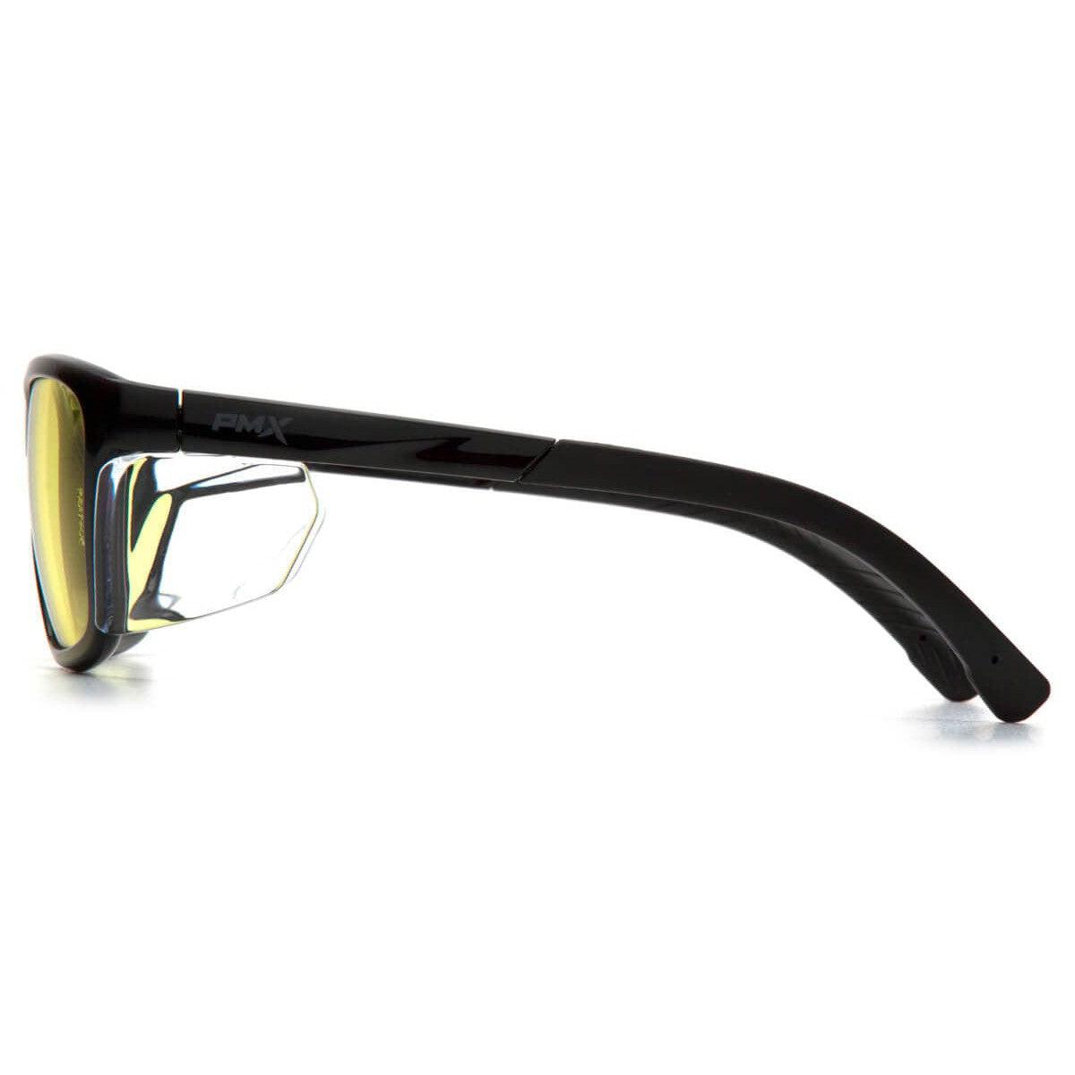 Pyramex Conaire Safety Glasses with Black Frame and UV400 Blue Block Lens SB10734D - Side View