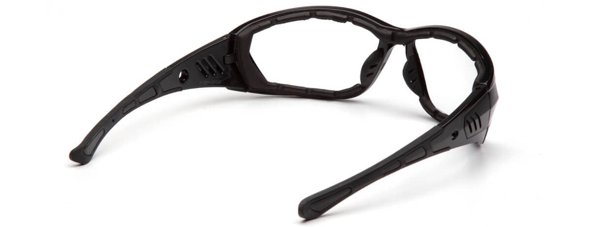 Pyramex Atrex Safety Glasses with Padded Black Frame and Clear Anti-Fog Lens SB10810DT - Back View