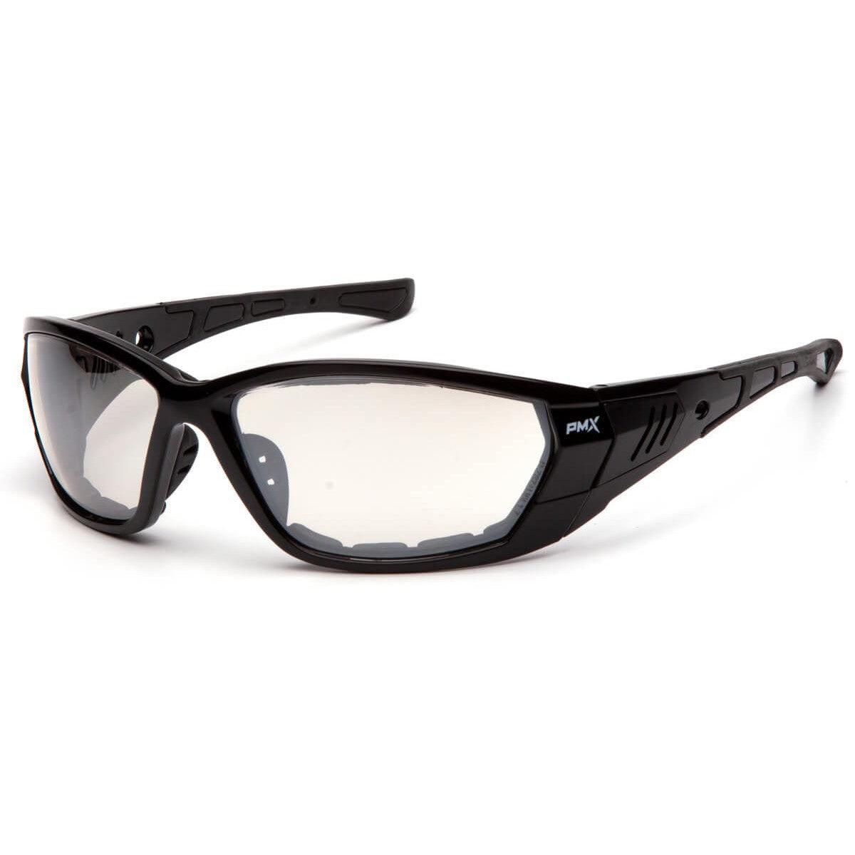Pyramex Atrex Safety Glasses with Padded Black Frame and Indoor/Outdoor Mirror Anti-Fog Lens SB10880DT