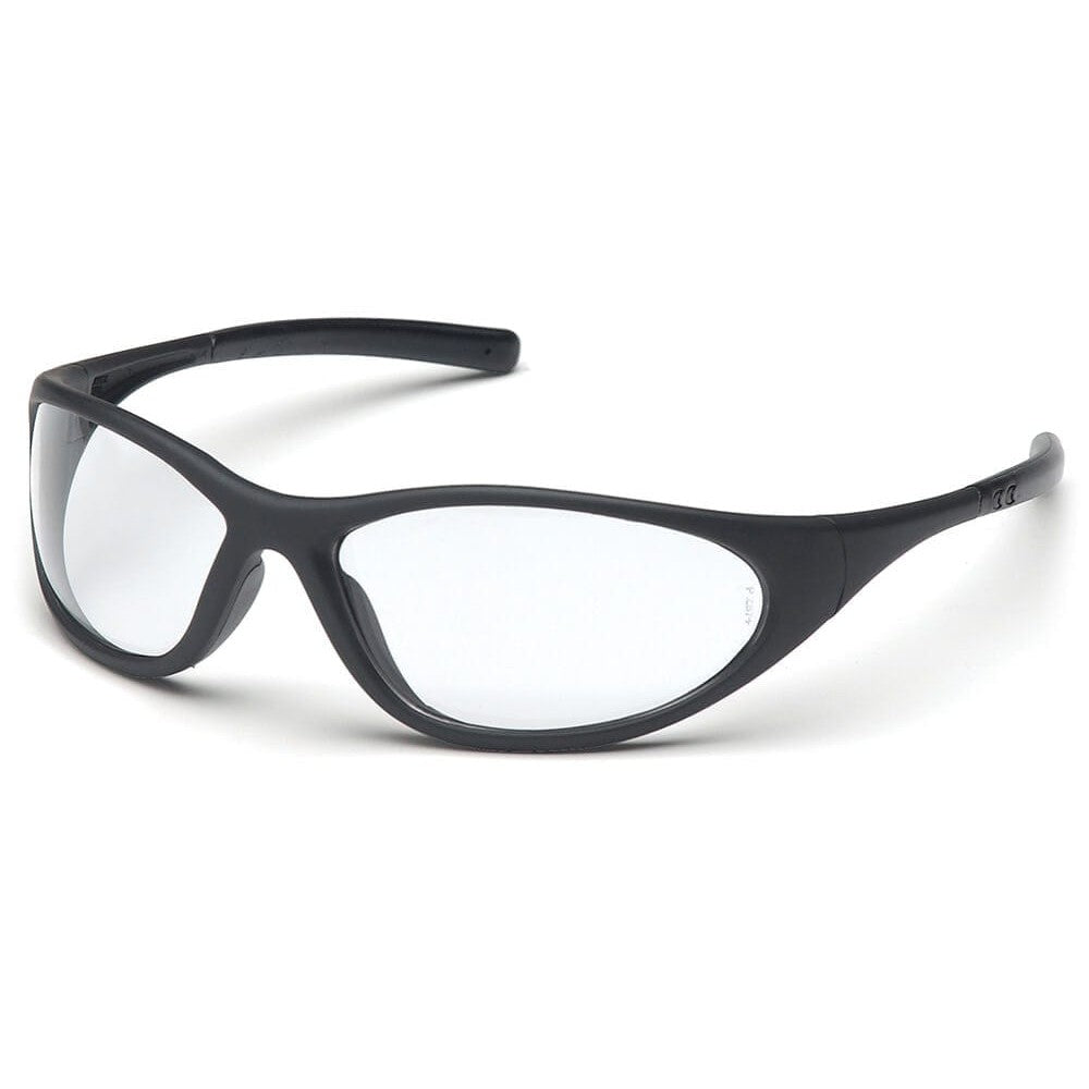 Pyramex Zone 2 Safety Glasses with Black Frame and Clear Lens