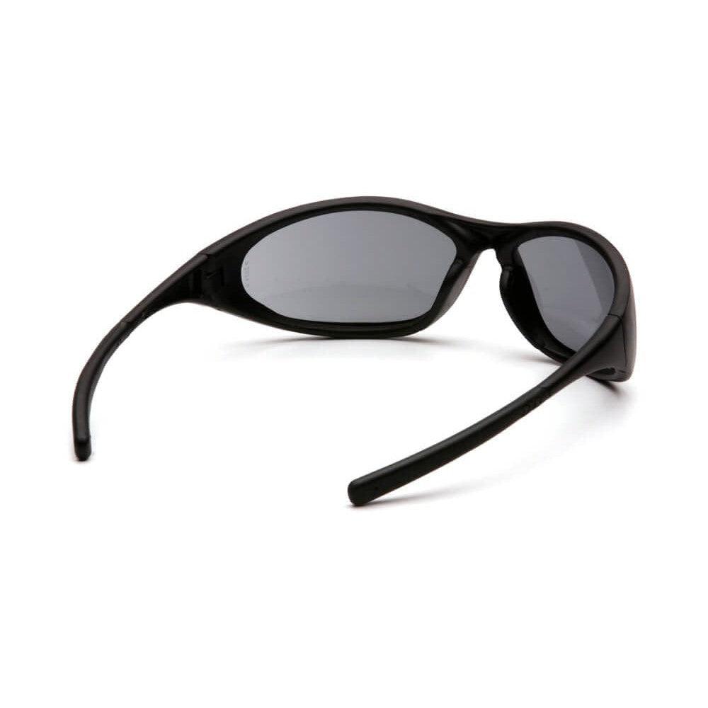 Pyramex Zone 2 Safety Glasses with Black Frame and Gray Lens - Back