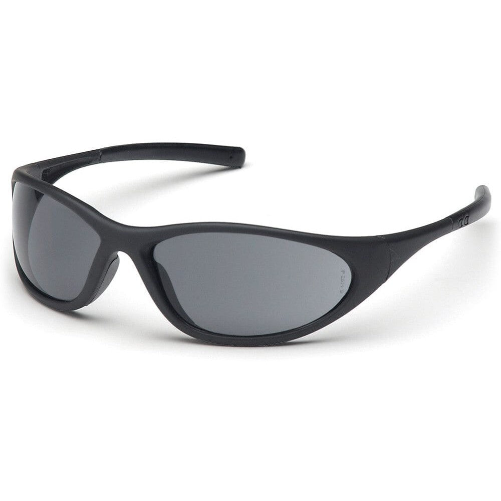 Pyramex Zone 2 Safety Glasses with Black Frame and Gray Lens