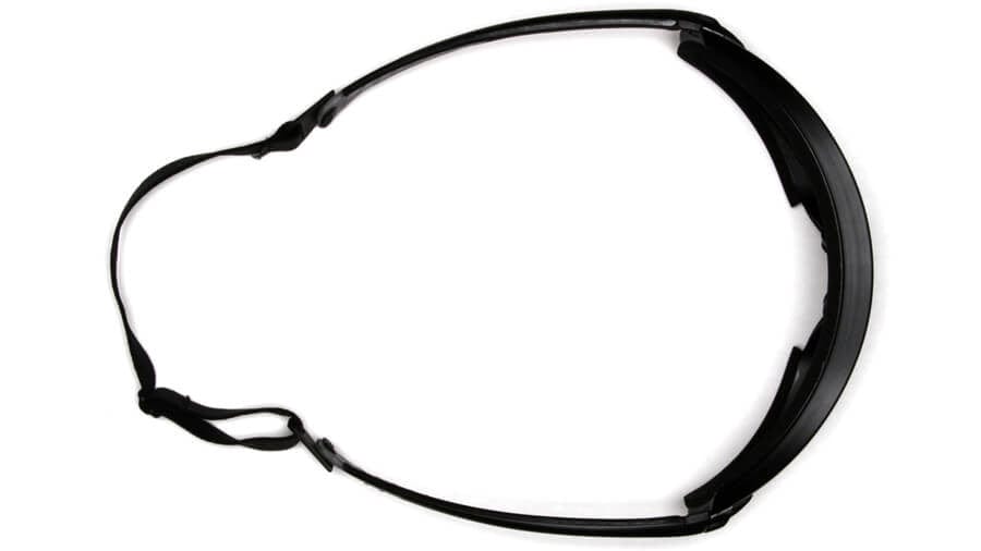 Pyramex XS3 Plus Safety Glasses with Black Padded Frame and Clear Anti-Fog Lens - Top