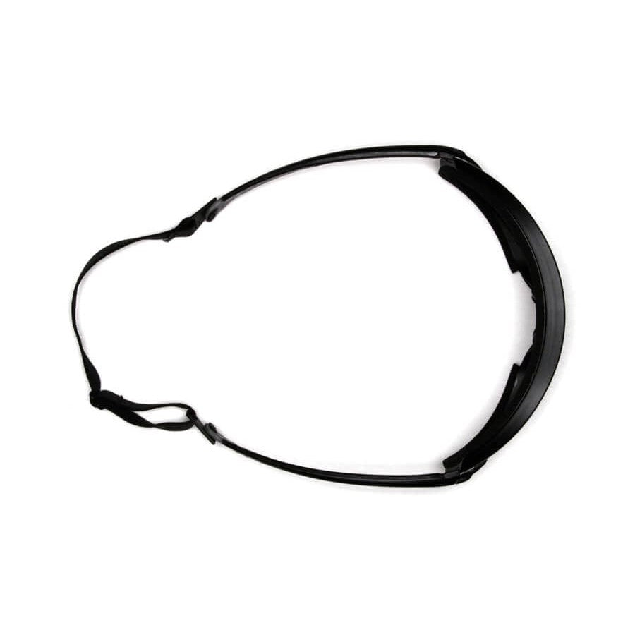 Pyramex XS3 Plus Safety Glasses with Black Padded Frame and Clear Anti-Fog Lens - Top