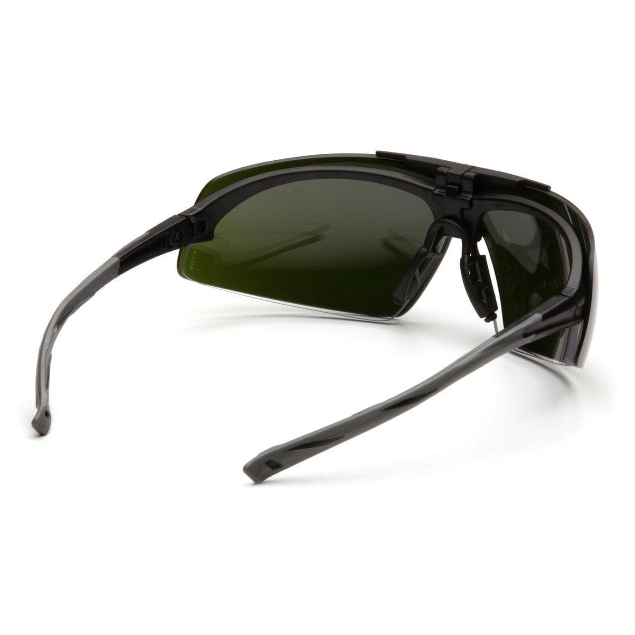 Pyramex Onix Plus Safety Glasses with Clear Anti-Fog Lens and Shade 5 Flip Lens SB4950STP