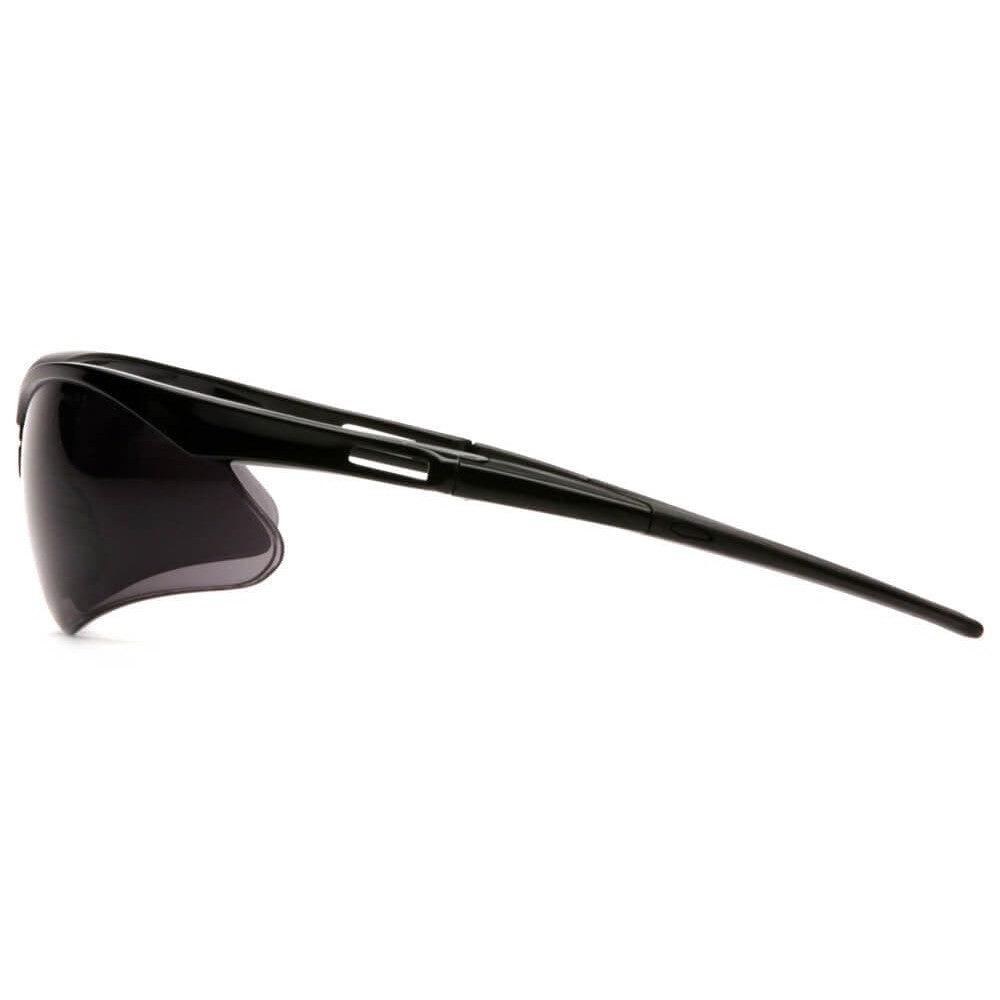 Pyramex PMXtreme Safety Glasses with Black Frame and Gray Lens - Side