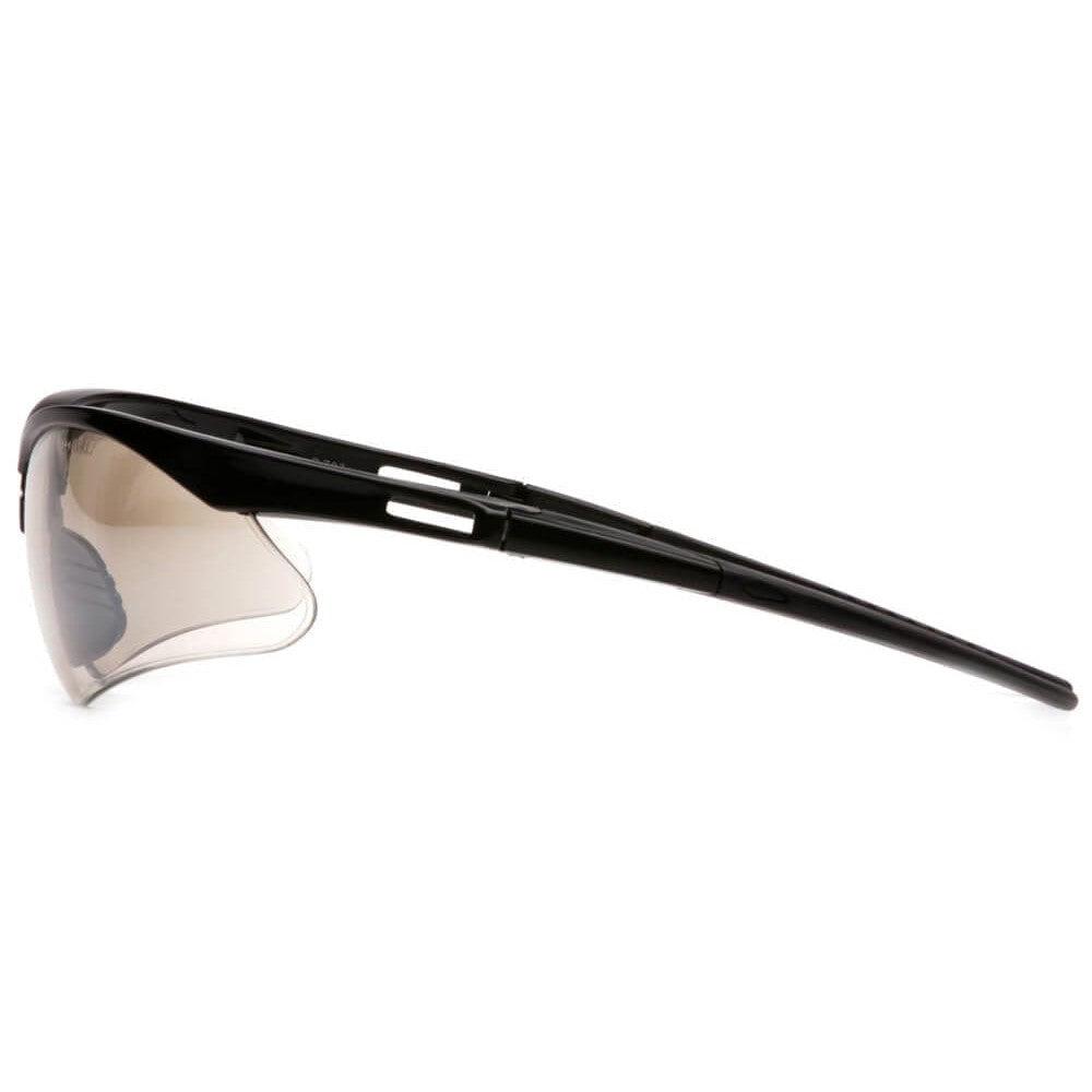 Pyramex PMXtreme Safety Glasses with Black Frame and Indoor/Outdoor Mirror Lens - Side