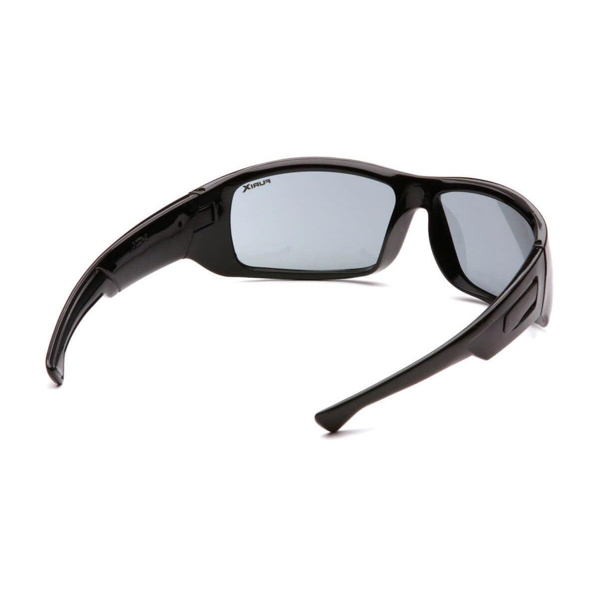 Pyramex Furix Safety Glasses with Black Frame and Gray Anti-Fog Lens SB8520DT - Back View
