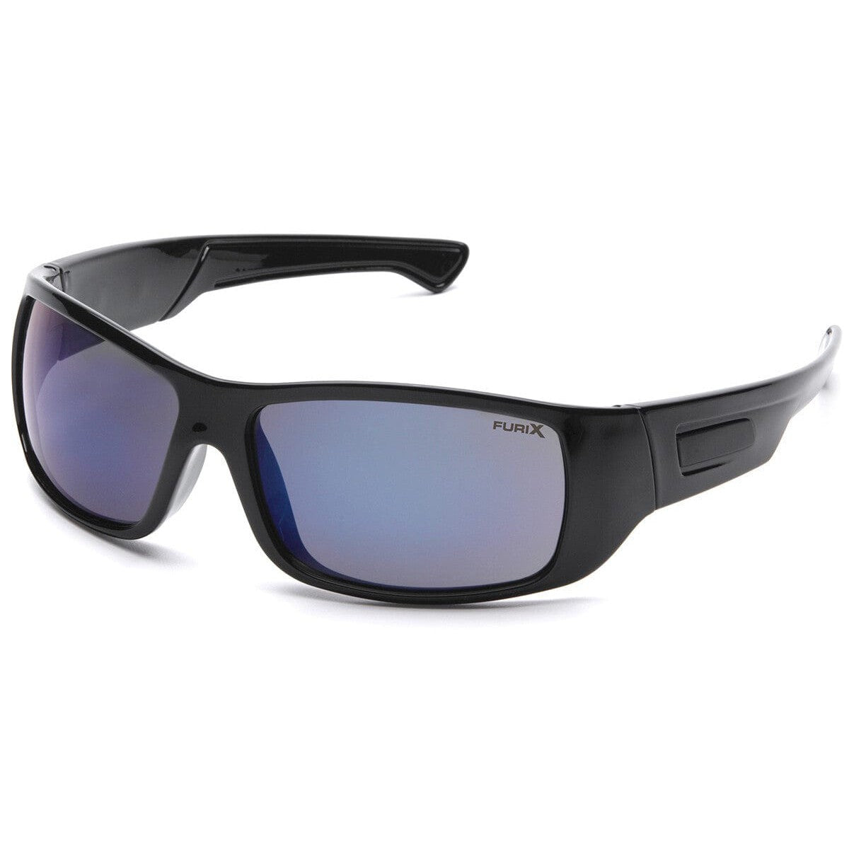 Pyramex Furix Safety Glasses with Black Frame and Blue Mirror Anti-Fog Lens SB8575DT