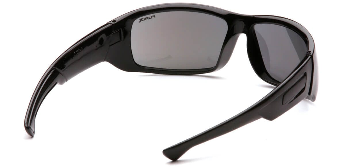 Pyramex Furix Safety Glasses with Black Frame and Blue Mirror Anti-Fog Lens SB8575DT - Back View