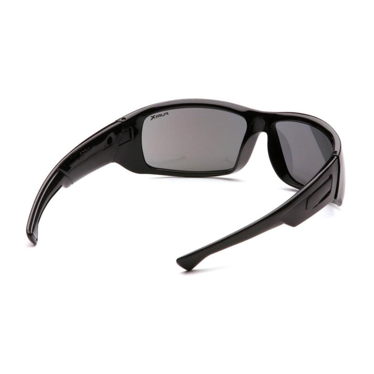 Pyramex Furix Safety Glasses with Black Frame and Blue Mirror Anti-Fog Lens SB8575DT - Back View