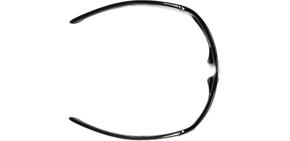 Pyramex Furix Safety Glasses with Black Frame and Blue Mirror Anti-Fog Lens SB8575DT - Top View