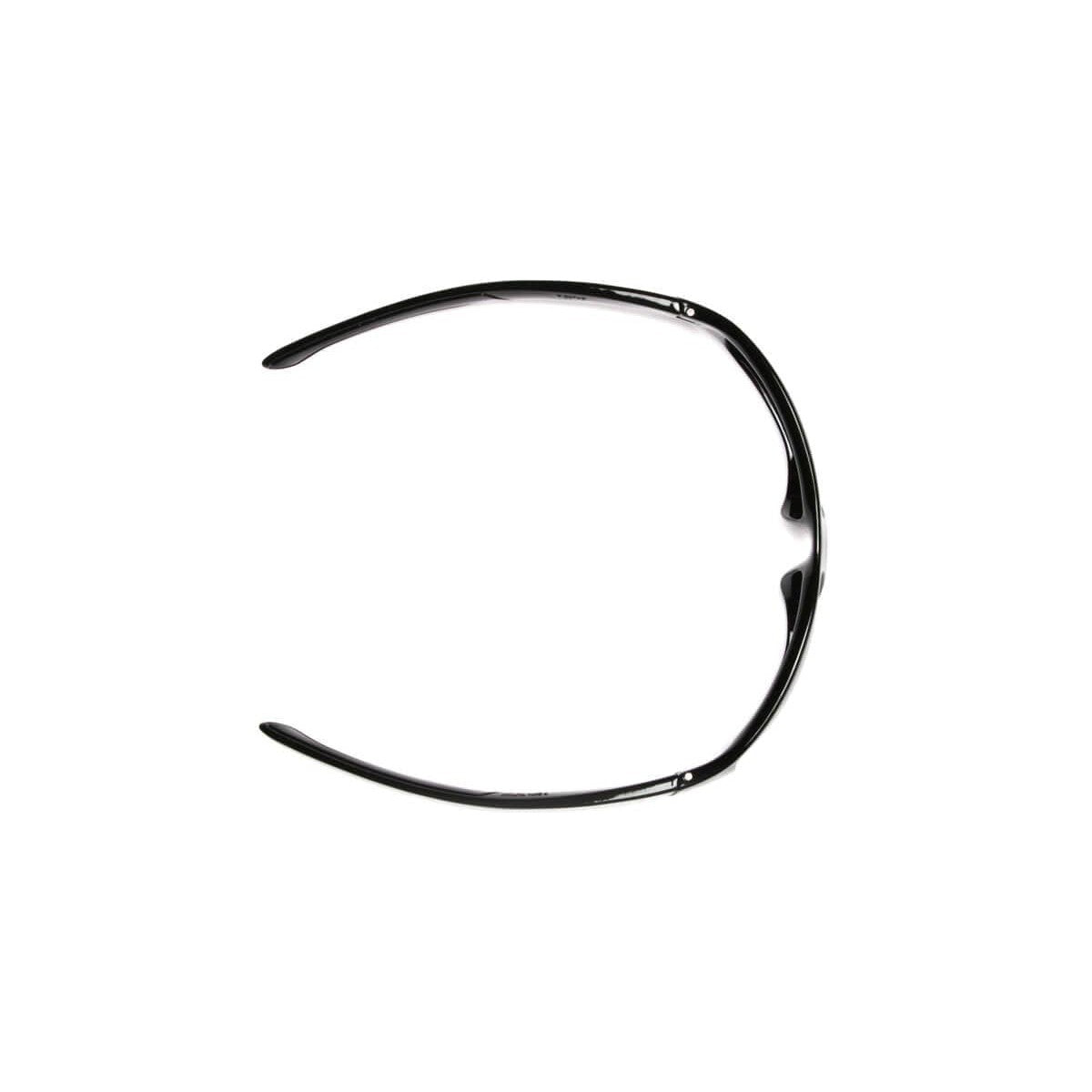 Pyramex Furix Safety Glasses with Black Frame and Blue Mirror Anti-Fog Lens SB8575DT - Top View