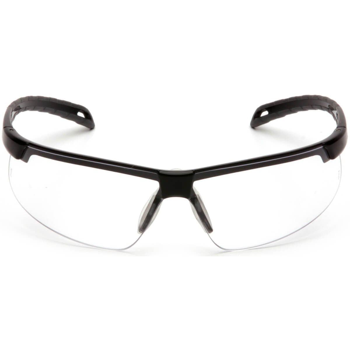 Pyramex Ever-Lite Safety Glasses with Black Frame and Clear H2MAX Anti-Fog Lens SB8610DTM - Front View